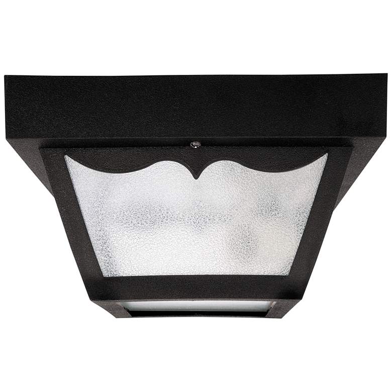 Image 1 Riverbend 8 1/2" Wide Black Metal Outdoor Ceiling Light