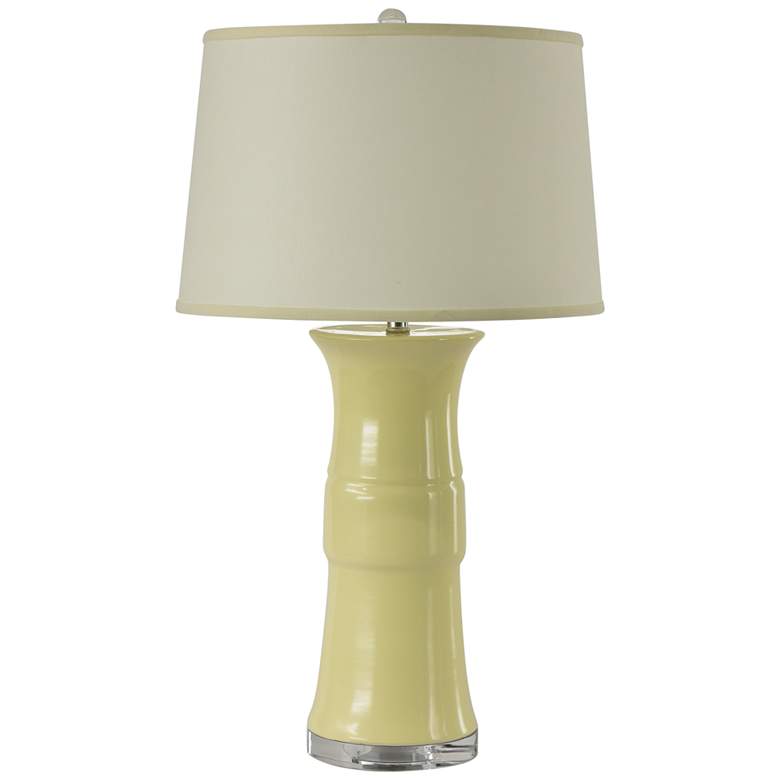 Image 2 RiverCeramic&#174; Banded Providence Cream Glazed Table Lamp