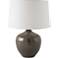 RiverCeramic Bean Pot 25" High Gloss Charcoal Black Ceramic Table Lamp