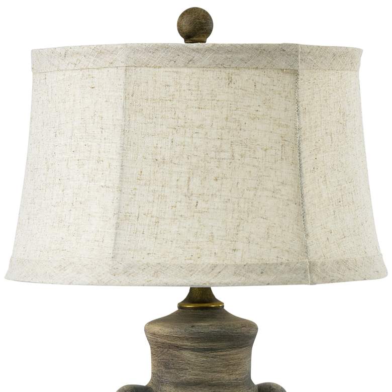 Image 3 RiverCeramic Bear and Cub 27" Barnwood Canister Ceramic Table Lamp more views