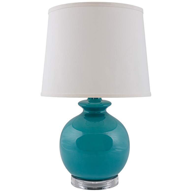 Image 1 RiverCeramic® Bristol Gloss Blue Accent Table Lamp
