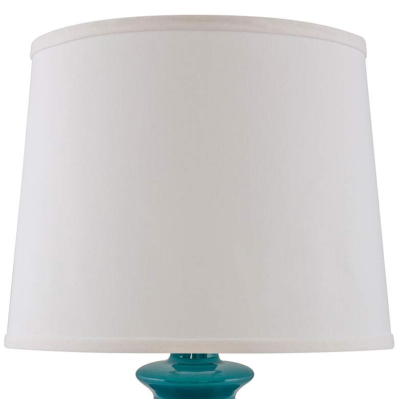 Image 2 RiverCeramic Bristol Gloss Blue Accent Table Lamp more views