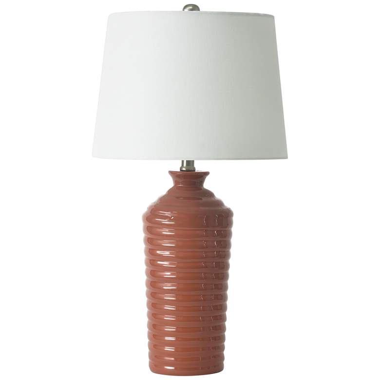 Image 2 RiverCeramic® Coiled Paprika Glazed Table Lamp