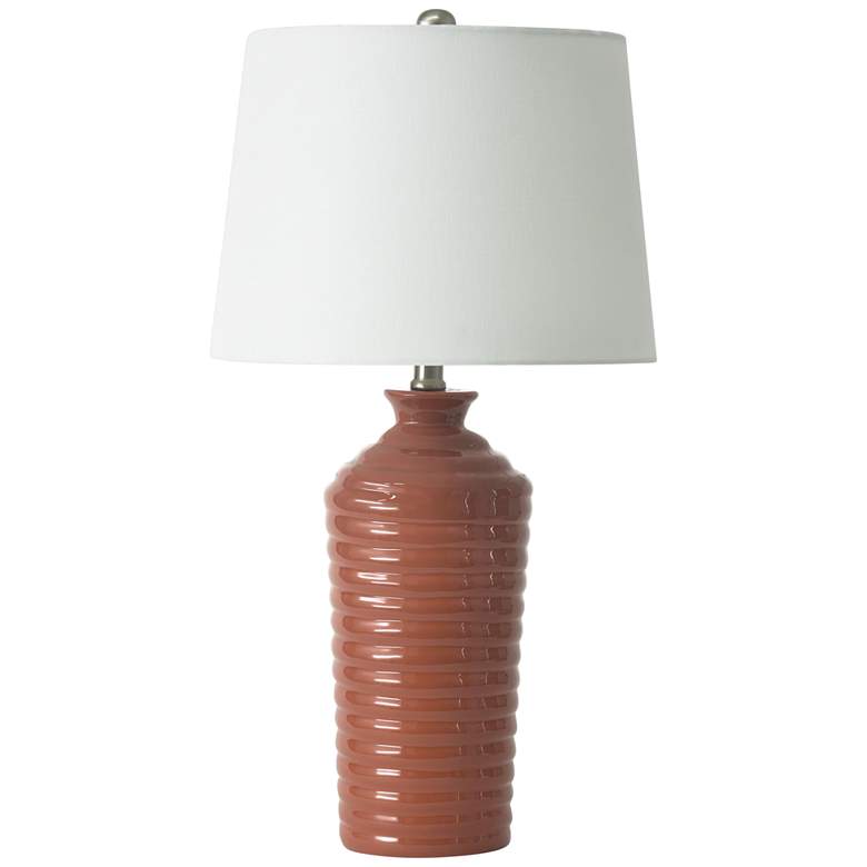 Image 2 RiverCeramic&#174; Coiled Paprika Glazed Table Lamp