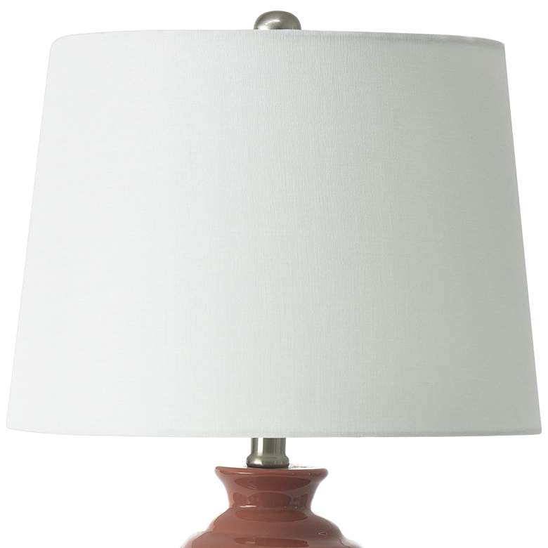 Image 3 RiverCeramic® Coiled Paprika Glazed Table Lamp more views
