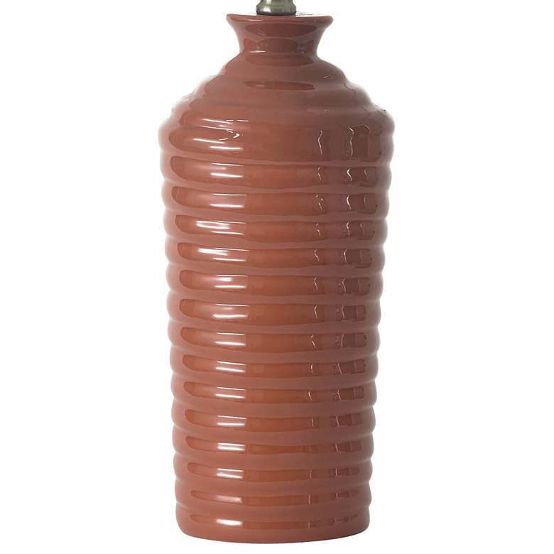 Image 4 RiverCeramic® Coiled Paprika Glazed Table Lamp more views