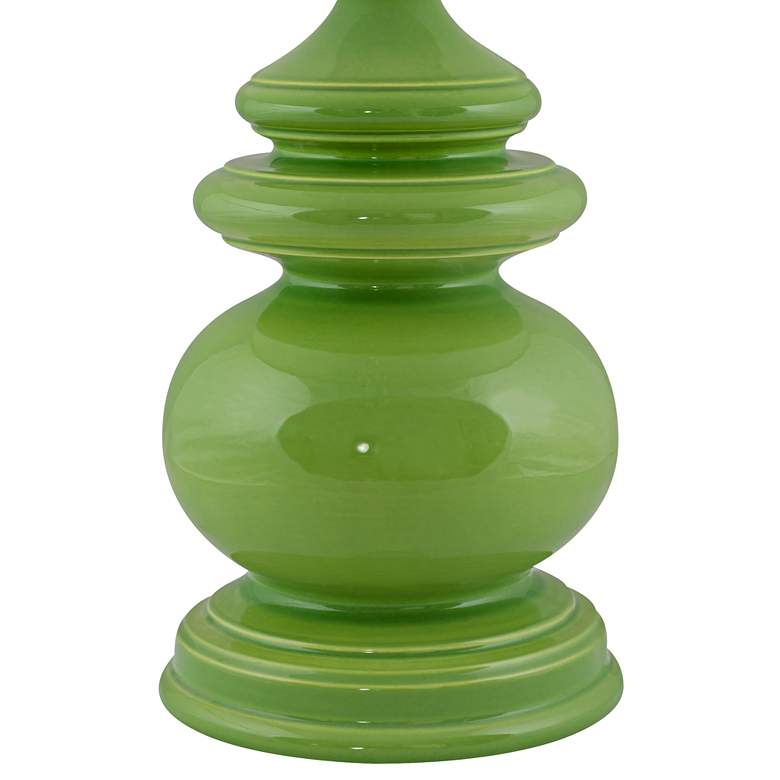 Image 2 RiverCeramic Cottage 26 1/2 inch Gloss Clover Green Ceramic Table Lamp more views