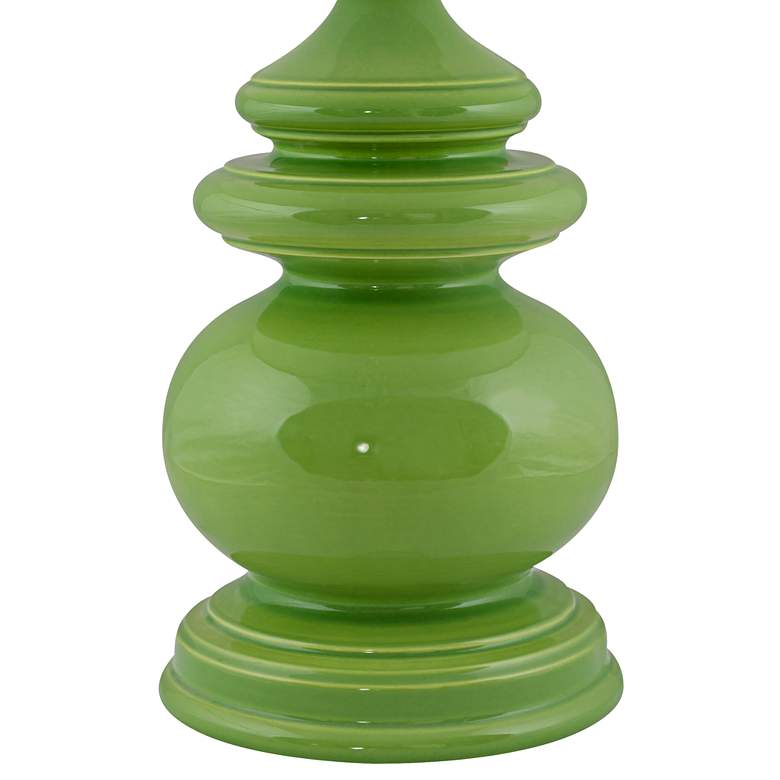 Image 2 RiverCeramic Cottage 26 1/2" Gloss Clover Green Ceramic Table Lamp more views