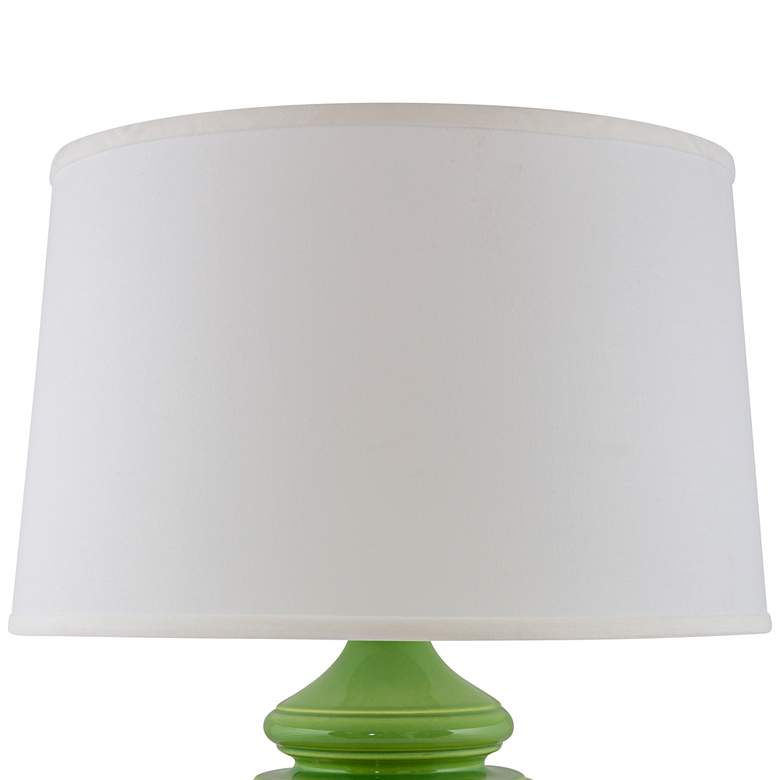 Image 3 RiverCeramic Cottage 26 1/2 inch Gloss Clover Green Ceramic Table Lamp more views