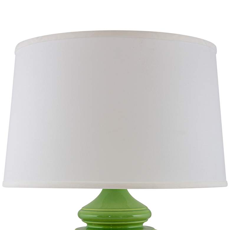 Image 3 RiverCeramic Cottage 26 1/2" Gloss Clover Green Ceramic Table Lamp more views