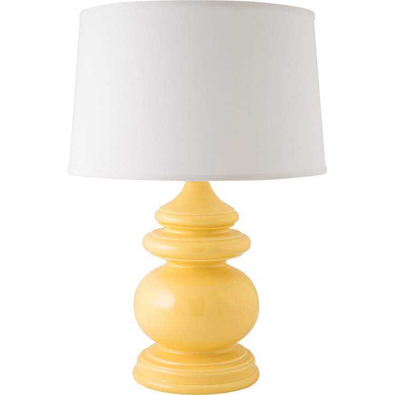 Image 1 RiverCeramic Cottage 26 1/2" Gloss Straw Yellow Ceramic Table Lamp