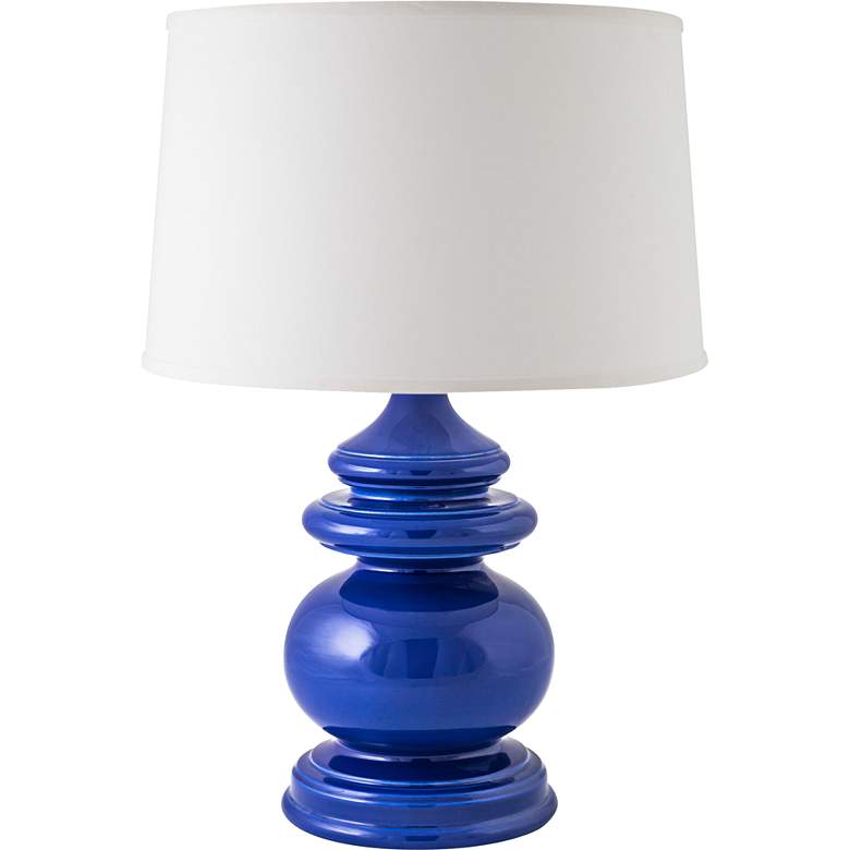 Image 1 RiverCeramic&#174; Cottage Gloss Primary Blue Table Lamp