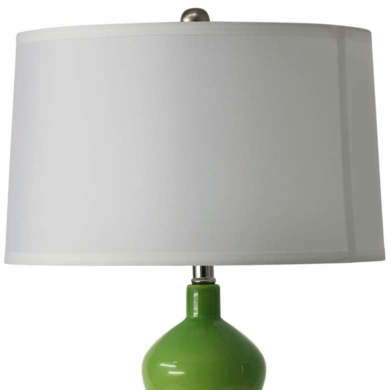Image 3 RiverCeramic Couture 28 1/2" Modern Vase Clover Green Table Lamp more views