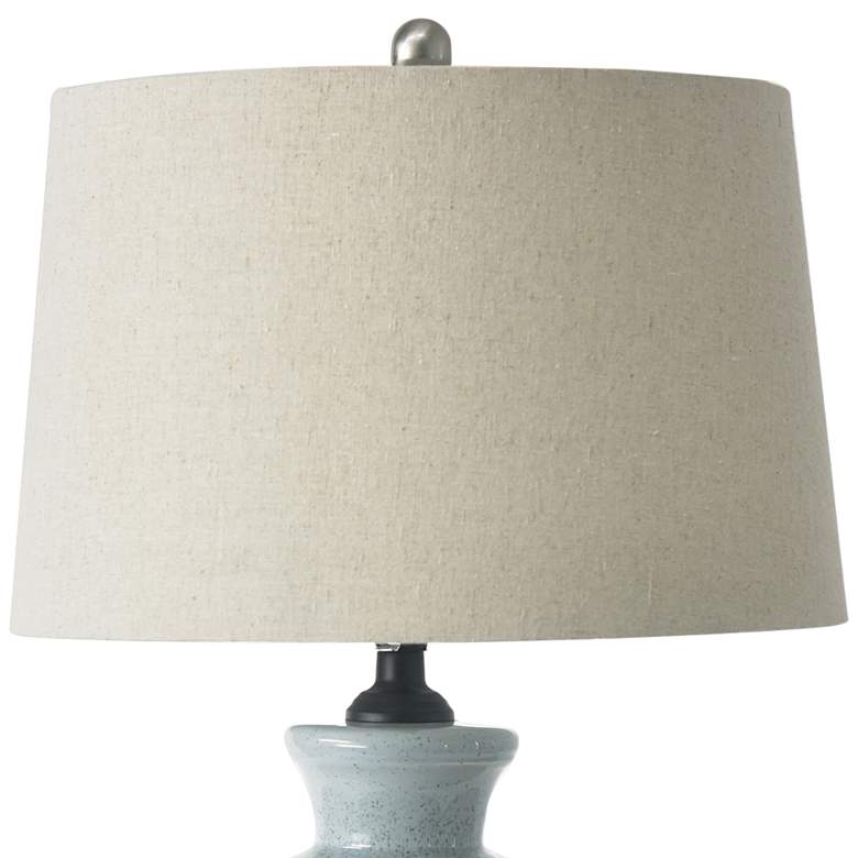 Image 3 RiverCeramic Diva 29" Speckled Mist Hourglass Ceramic Table Lamp more views