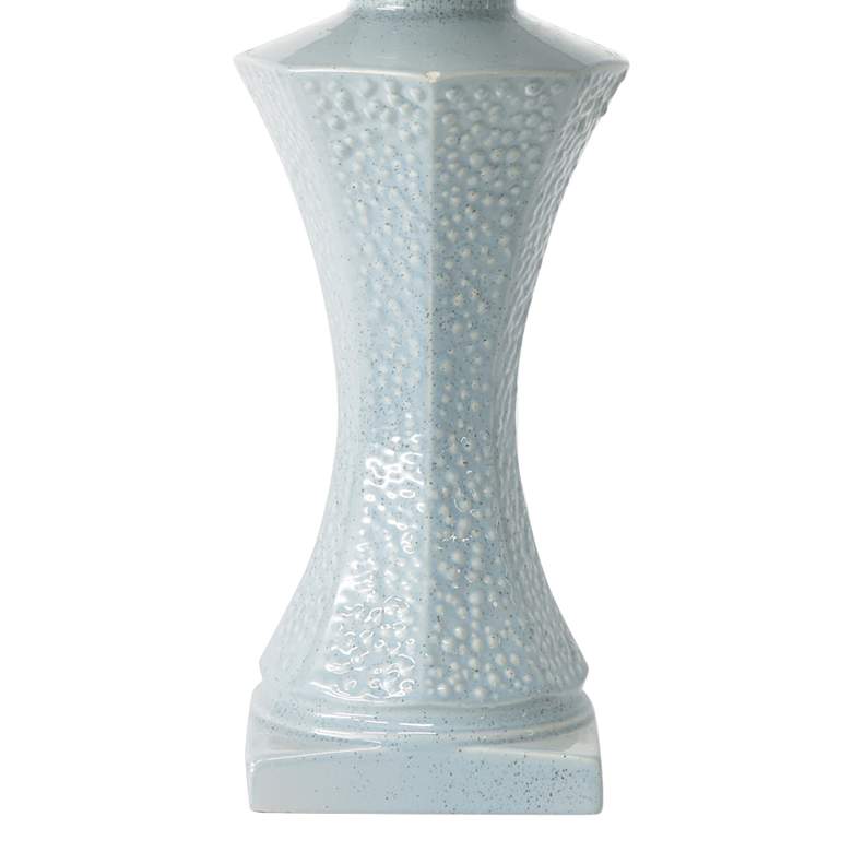 Image 4 RiverCeramic Diva 29" Speckled Mist Hourglass Ceramic Table Lamp more views