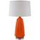 RiverCeramic Dotty 31" High Gloss Orange Nectar Table Lamp
