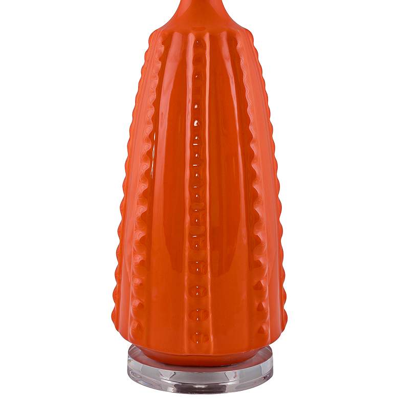 Image 3 RiverCeramic Dotty Gloss Orange Nectar Table Lamp more views