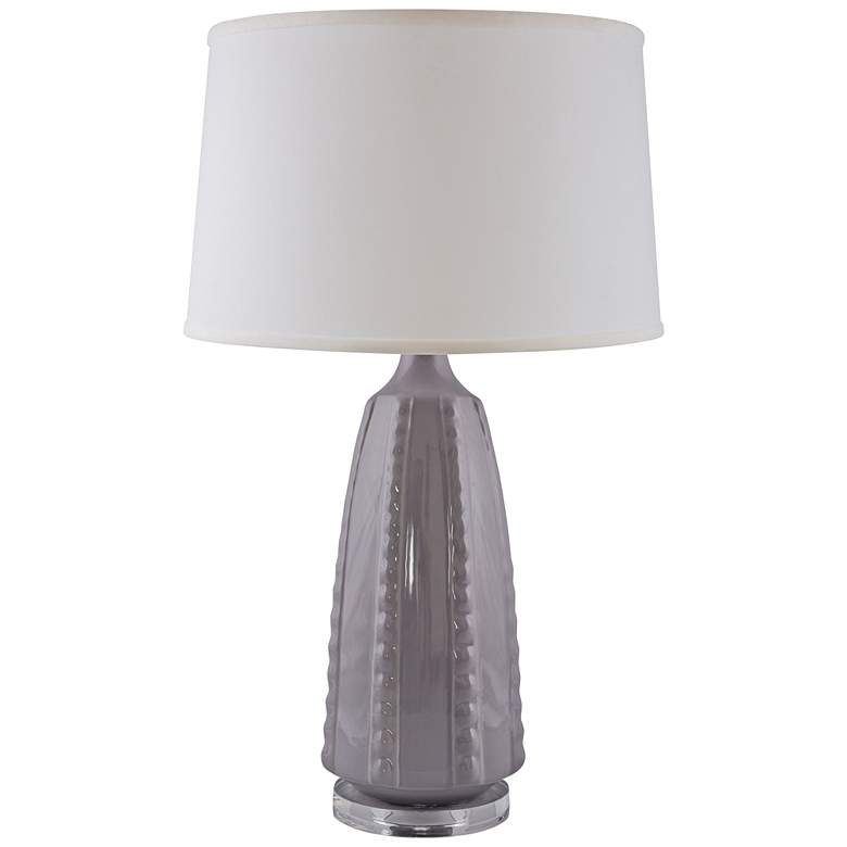 Image 1 RiverCeramic Dotty Gloss Swanky Gray Table Lamp