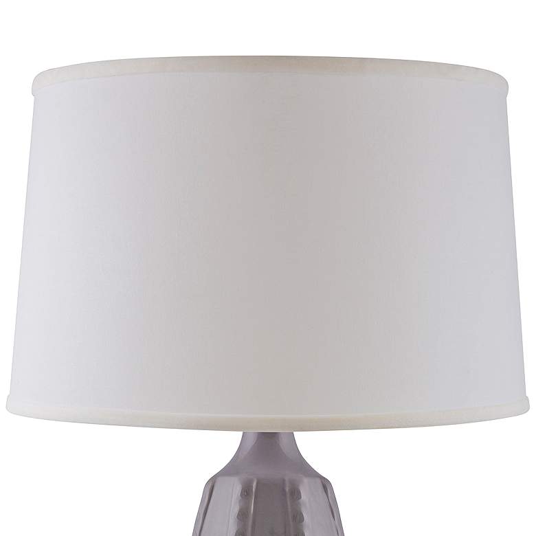 Image 2 RiverCeramic Dotty Gloss Swanky Gray Table Lamp more views