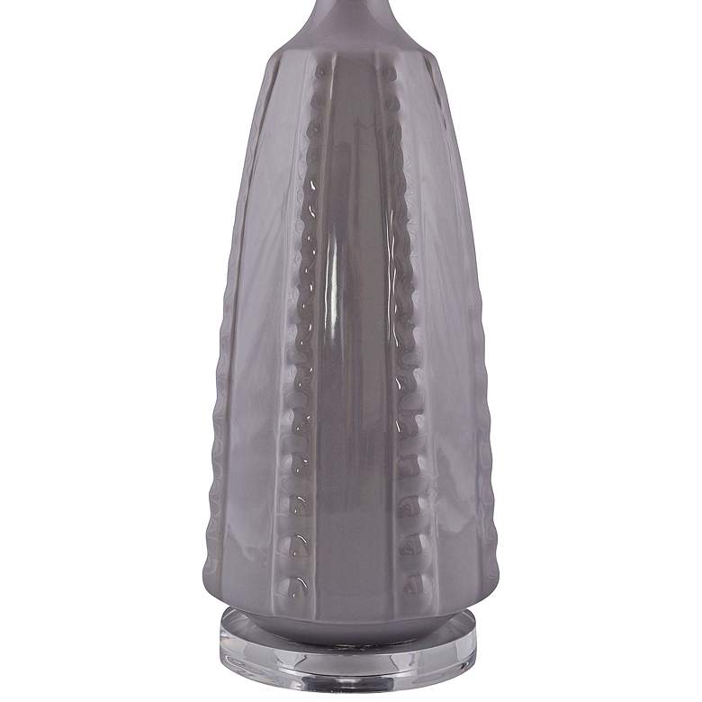 Image 3 RiverCeramic Dotty Gloss Swanky Gray Table Lamp more views