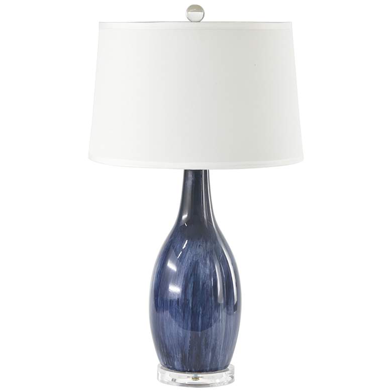 Image 2 RiverCeramic Droplet 27" High Blue Cloud Vase Ceramic Table Lamp