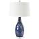 RiverCeramic Droplet 27" High Blue Cloud Vase Ceramic Table Lamp