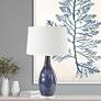 RiverCeramic&#174; Droplet Blue Cloud Vase Table Lamp