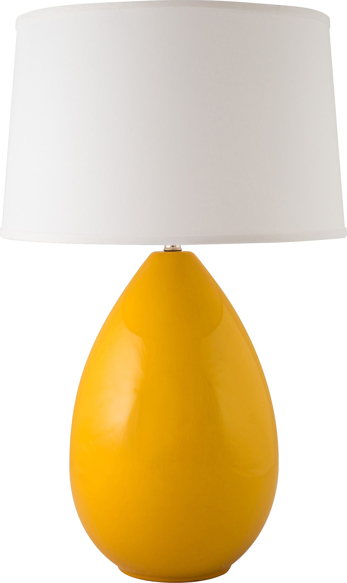 Small hand-built ceramic discount yellow glossy lamp