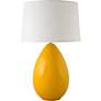 RiverCeramic Egg 29" Modern Gloss Curry Yellow Ceramic Table Lamp