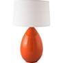 RiverCeramic Egg 29" Modern Gloss Paprika Red Ceramic Table Lamp