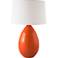 RiverCeramic Egg 29" Modern Gloss Paprika Red Ceramic Table Lamp