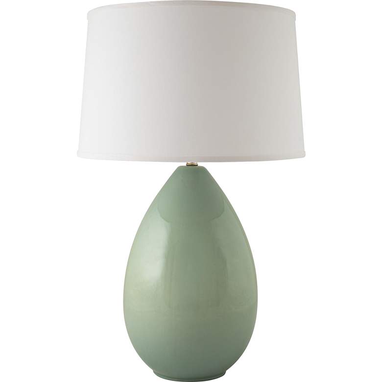 Image 1 RiverCeramic Egg 29" Modern Gloss Wythe Blue Ceramic Table Lamp