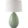 RiverCeramic Egg 29" Modern Gloss Wythe Blue Ceramic Table Lamp