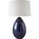 RiverCeramic® Egg Gloss Navy Blue Table Lamp