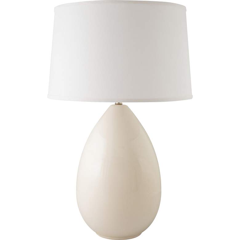 Image 1 RiverCeramic&#174; Egg Gloss White Table Lamp