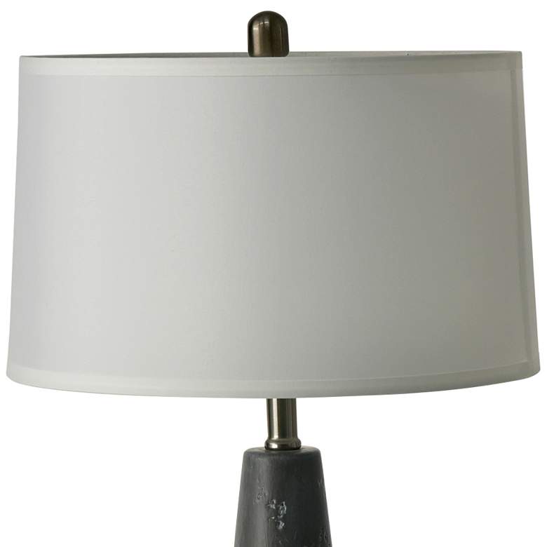 Image 3 RiverCeramic Empire 33" Metallic Gray Ceramic USB Table Lamp more views