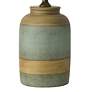 4_RiverCeramic Farmhouse 28" Weathered Green Canister Ceramic Table Lamp more views
