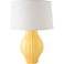 RiverCeramic Fluted 26" Gloss Straw Yellow Ceramic Table Lamp
