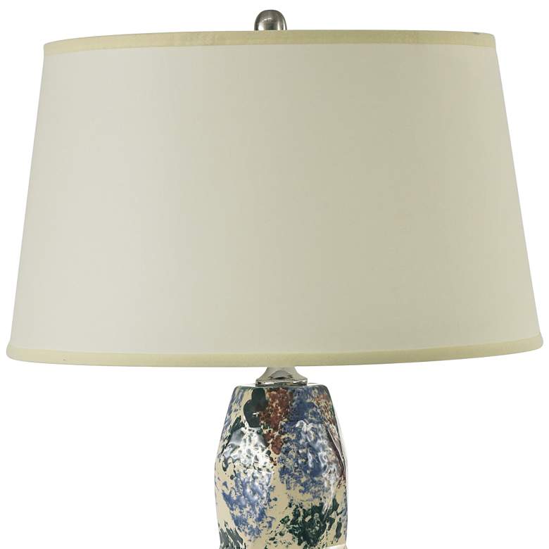 Image 3 RiverCeramic® Freeform White Confetti Stacked Table Lamp more views