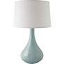 RiverCeramic Genie 27" High Gloss Mist Gray Ceramic Table Lamp