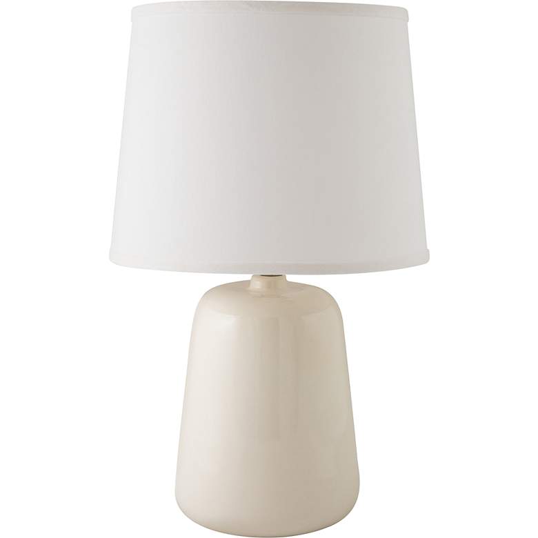 Image 2 RiverCeramic Gumdrop 21 inch Gloss White Handcrafted Ceramic Table Lamp