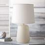 RiverCeramic Gumdrop 21" Gloss White Handcrafted Ceramic Table Lamp