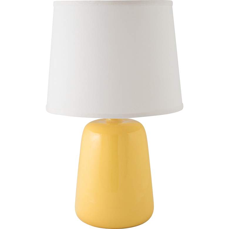 Image 1 RiverCeramic&#174; Gumdrop Gloss Straw Yellow Table Lamp