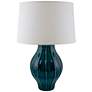 1_RiverCeramic Large Fluted 26" High Tropical Turquoise Table Lamp