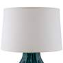 3_RiverCeramic Large Fluted 26" High Tropical Turquoise Table Lamp more views