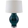 1_RiverCeramic Large Fluted 27" Acrylic and Tropical Turquoise Lamp