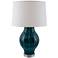 RiverCeramic Large Fluted 27" Acrylic and Tropical Turquoise Lamp