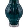 2_RiverCeramic Large Fluted 27" Acrylic and Tropical Turquoise Lamp more views