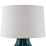 RiverCeramic&#174; Large Fluted Tropical Turquoise Table Lamp