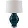 RiverCeramic Large Fluted Tropical Turquoise Table Lamp